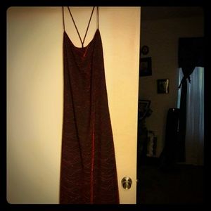 VGUC Black/Brick Red Glitzy Ball Gown.MissesSz 12